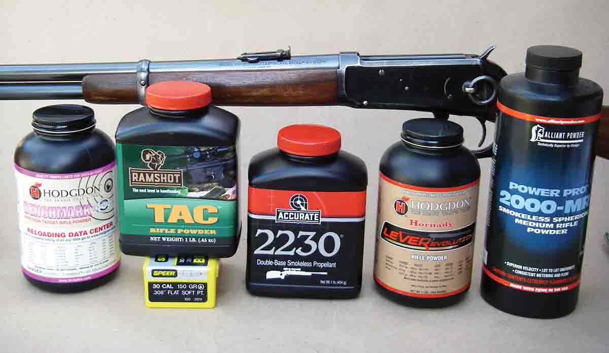 Several powders are capable of pushing 150-grain bullets 2,200 fps and beyond from a Winchester Model 1894 .30-30 with a 20-inch barrel.